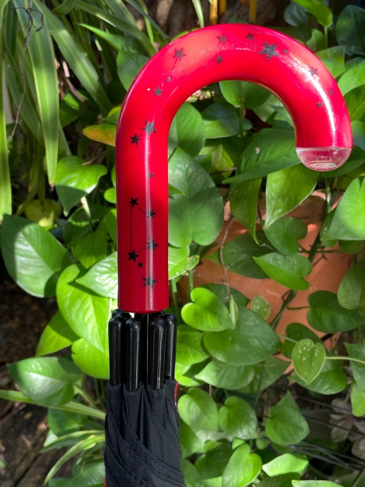 Aramis Signed Red & Black Umbrella 100% Nylon