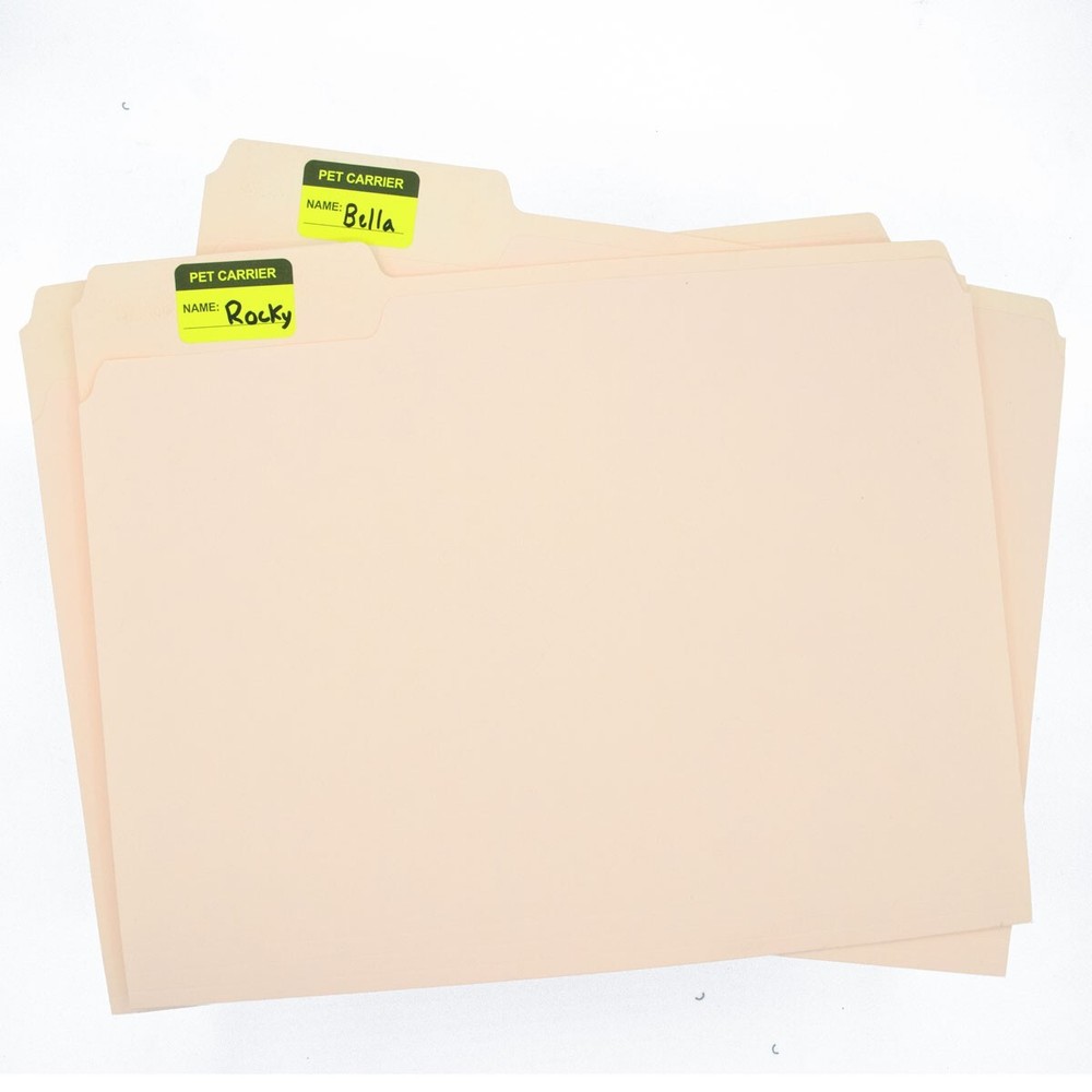 Pet Carrier Labels | 1″ x 1.5″ Rectangle - 500 Pack