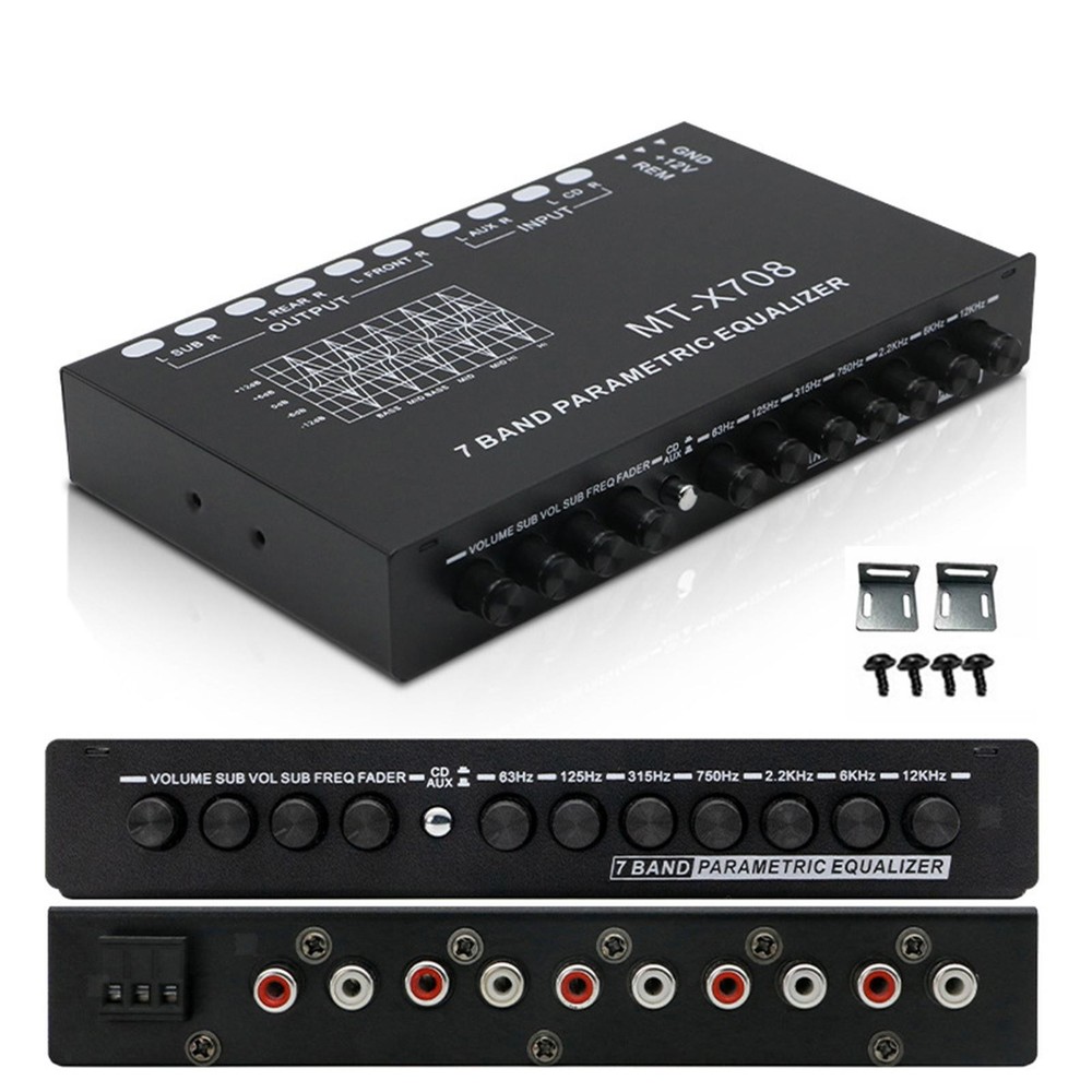 7 Band Parametric Equalizer 7 Band Equalizer Car Audio, with CD AUX Input Select