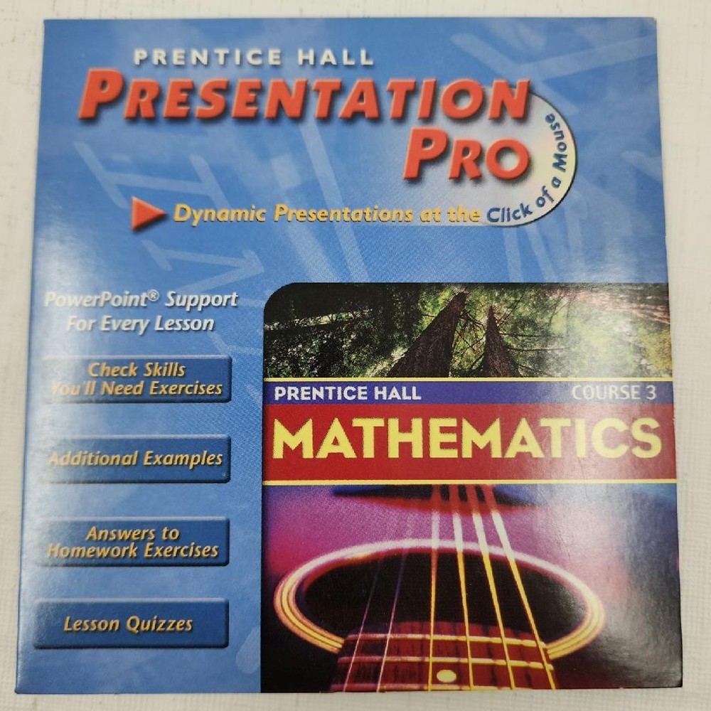 Prentice Hall Presentation Pro Mathematics Course 3 CD-ROM