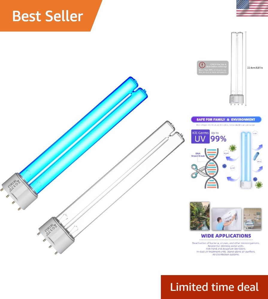2 Pack 18W UV Light Bulb for Pond Clarifier - Long Lasting & Efficient