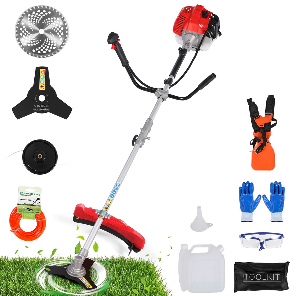 3-in-1 Weed Wacker Gas 52cc 2-Cycle Cordless String Trimmer Grass Weed Eater
