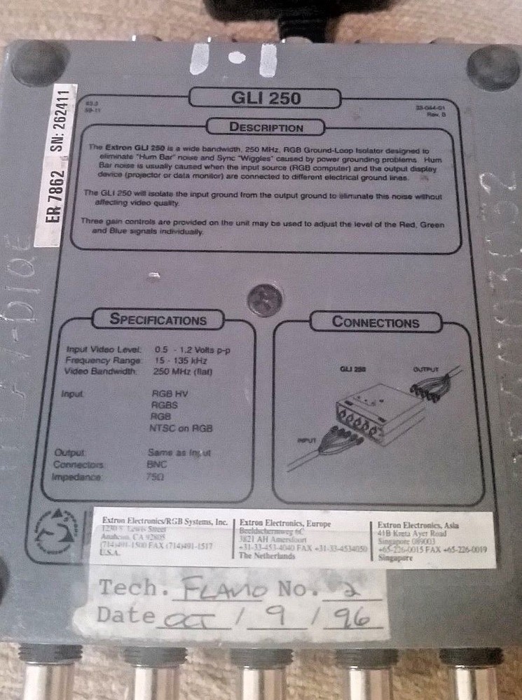Extron GLI 250 Ground Loop Isolator