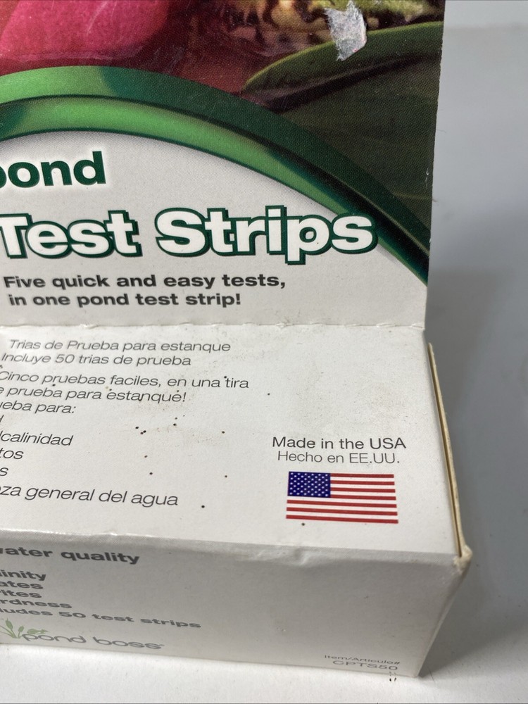 Pond Boss Pond Test Strips- Item CPTS50, 50 Strips In Box