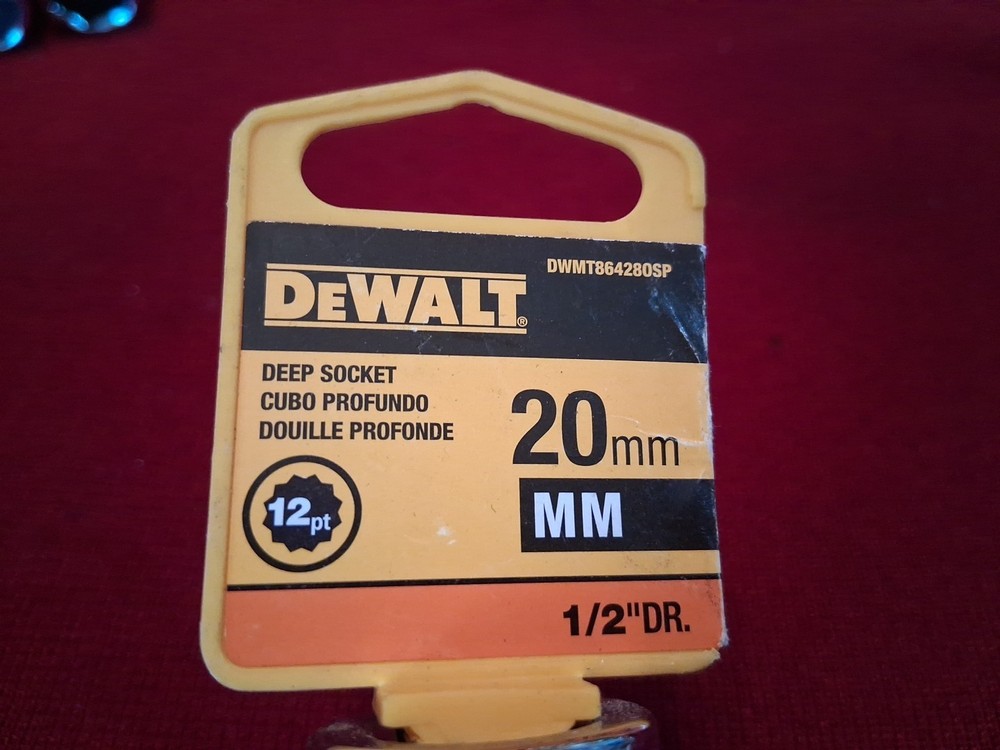 Dewalt 20mm 1/2" Dr. 12 Point Deep Socket
