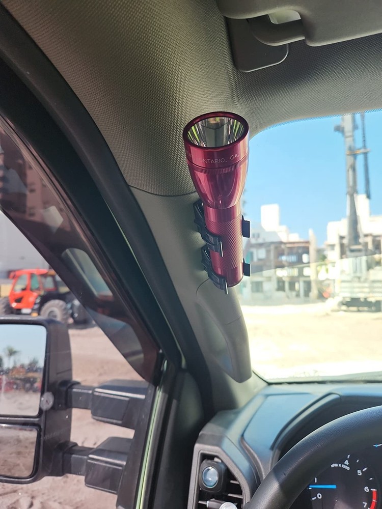 Black Universal Mounting Brackets for C Cell Flashlight 2 Pack Color Black USNEW