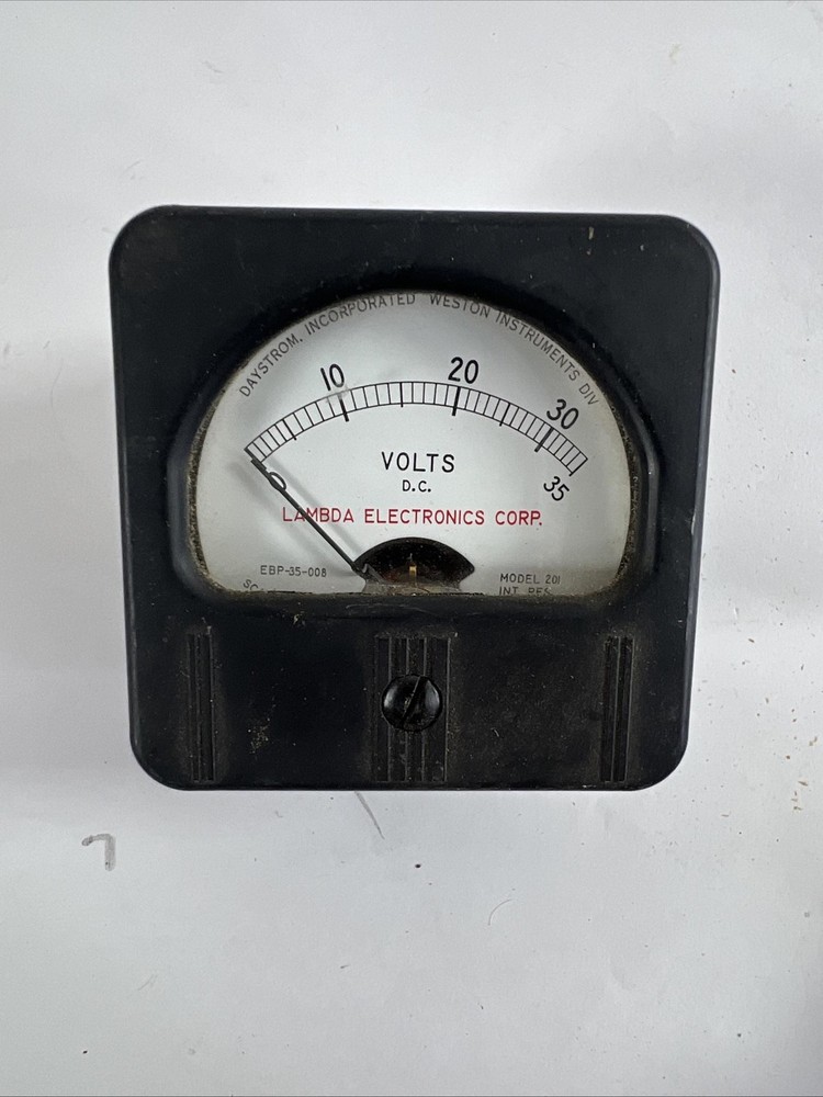 Vintage Lambda Weston 0-35V DC Voltmeter Panel Meter Model 201 EBP-35-008