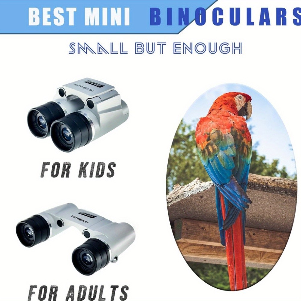 Mini High Powered Binoculars Lightweight Folding for Adults Ideal for Hiking