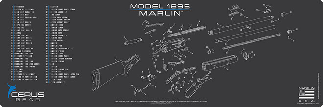 MARLIN MODEL 1895 SCHEMATIC  Premium Long Gun Mat