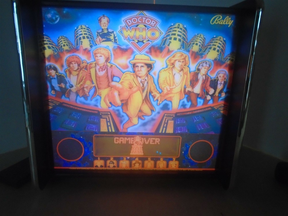 Bally Dr Who Pinball Head LED Display light box