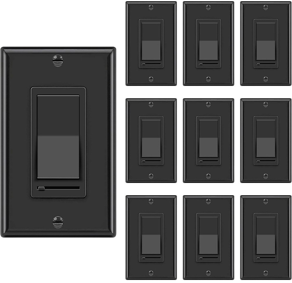 [10 Pack] BESTTEN Dimmer Wall Light Switch, Compatible with Dimmable LED, CFL...