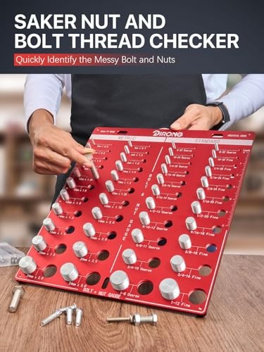 Thread Checker, 44 Nut and Bolt Thread Checker, Bolt Size 44 Thread Checker Red
