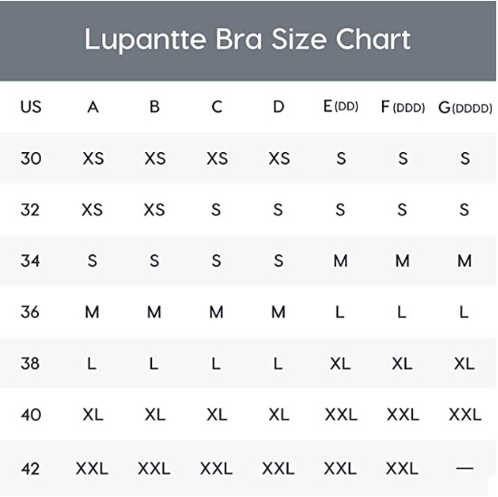 Lupantte Size XXL Hands Free Pumping Bra, Adjustable - Black