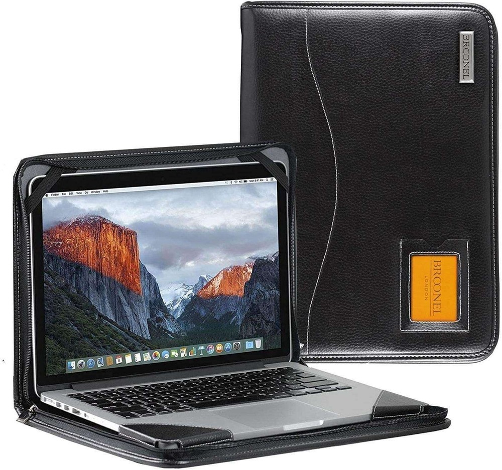 Broonel Black Leather Protective Case For Apple MacBook Pro 16.2” 2023