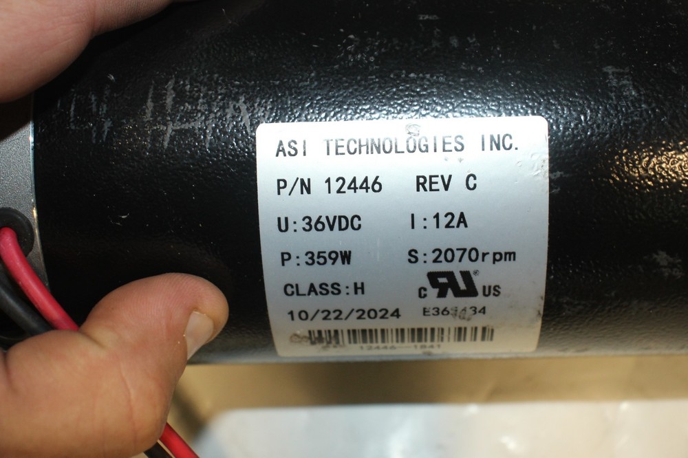 ASI Technologies Transaxle Motor 12446 36VDC 12A 2070RPM