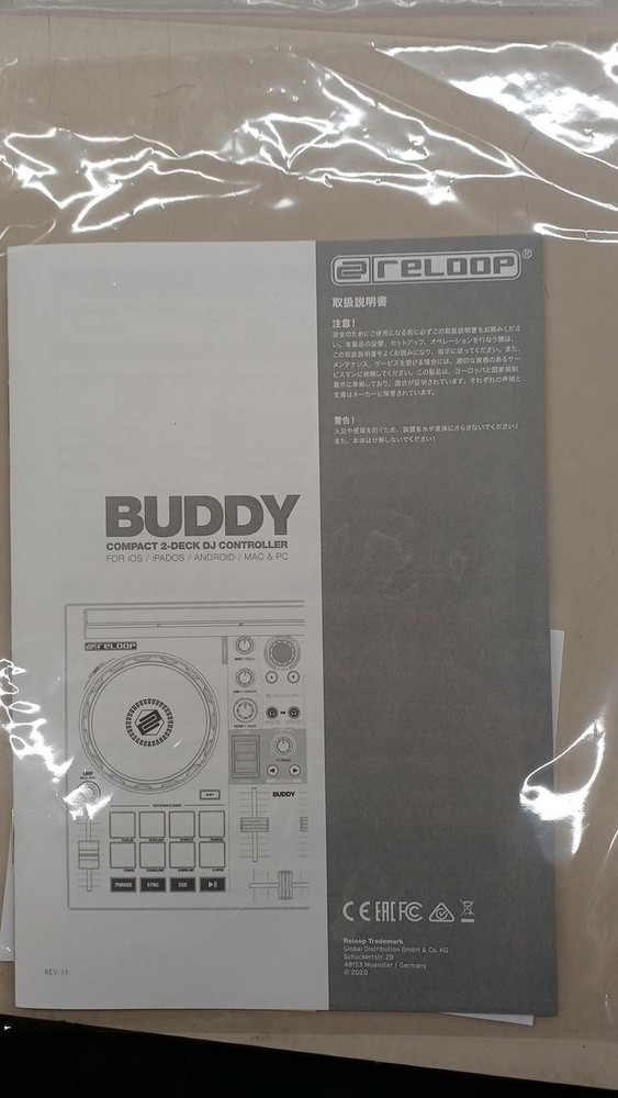 RELOOP BUDDY 2-Channel DJ Controller iOS Android PC Neural Mix Pads Jog Wheels