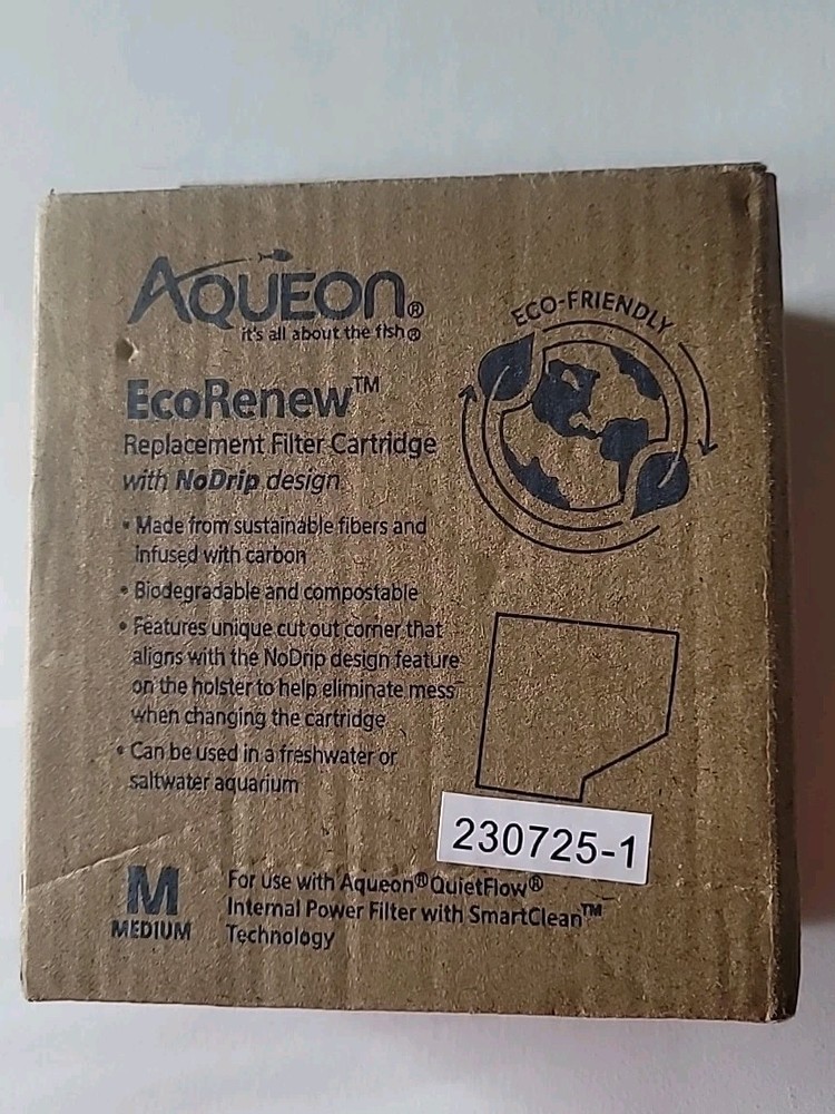 Aqueon EcoRenew Medium Replacement Filter Cartridges – 6 Pack No Drip Design