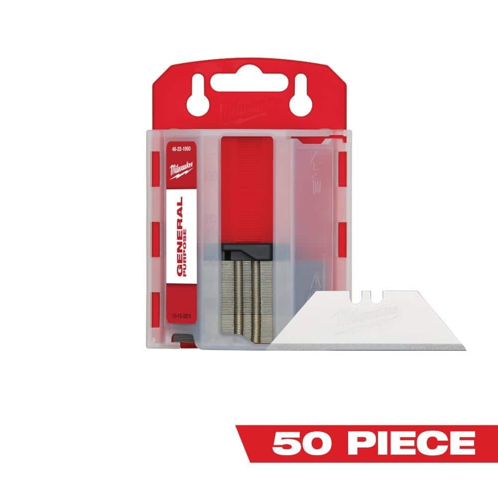 Utility Blades 50 Pack General Purpose Replacement Blades 48-22-1950