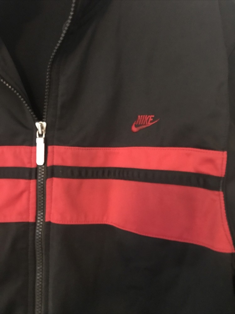 Nike Mens Jacket size Medium Black Zip Up Logo