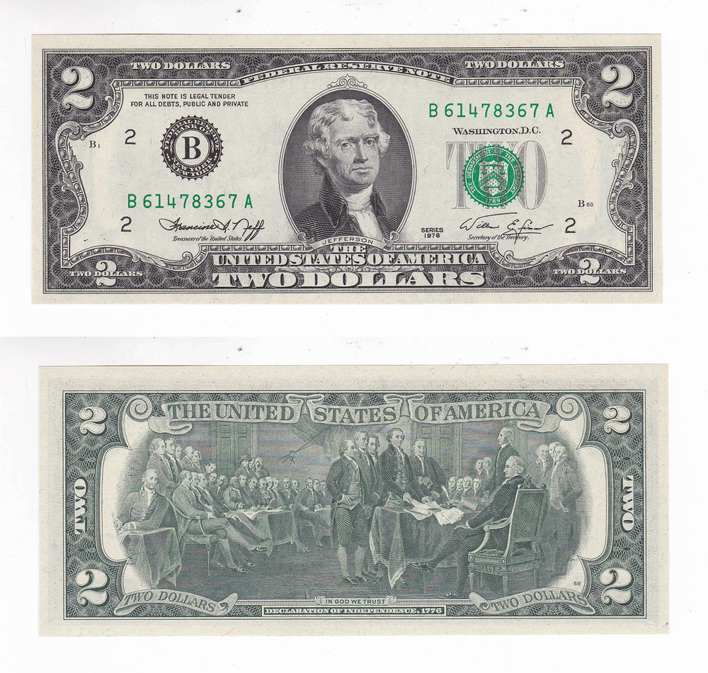 1976 $2 New York District Notes Uncirculated FR# 1935-B