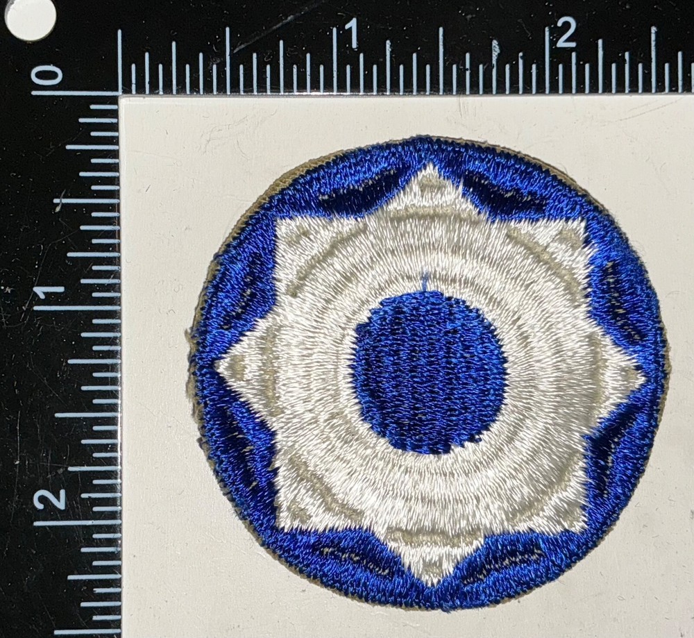WWII US Army 8th Service Command SMALLER ROUND WEAVE VARIATION Patch
