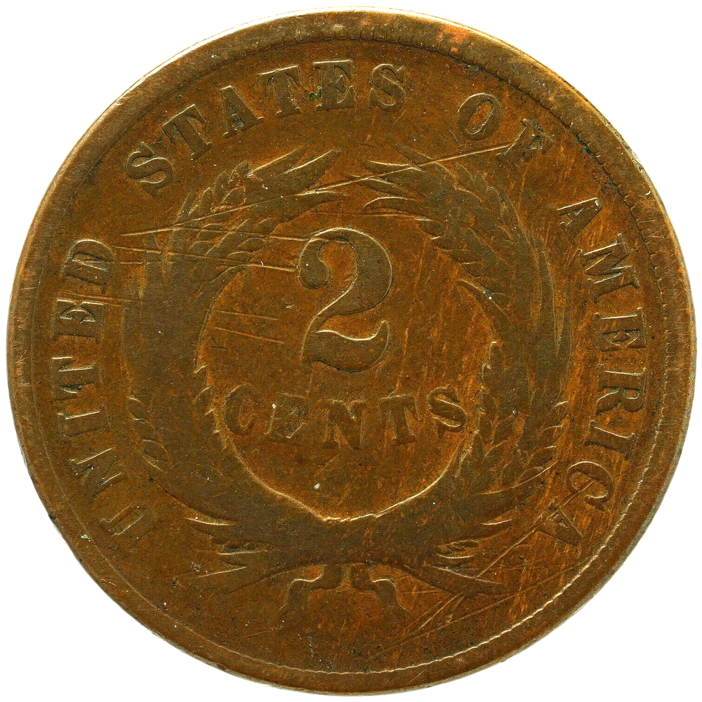 1864 Shield 2 Cent Piece