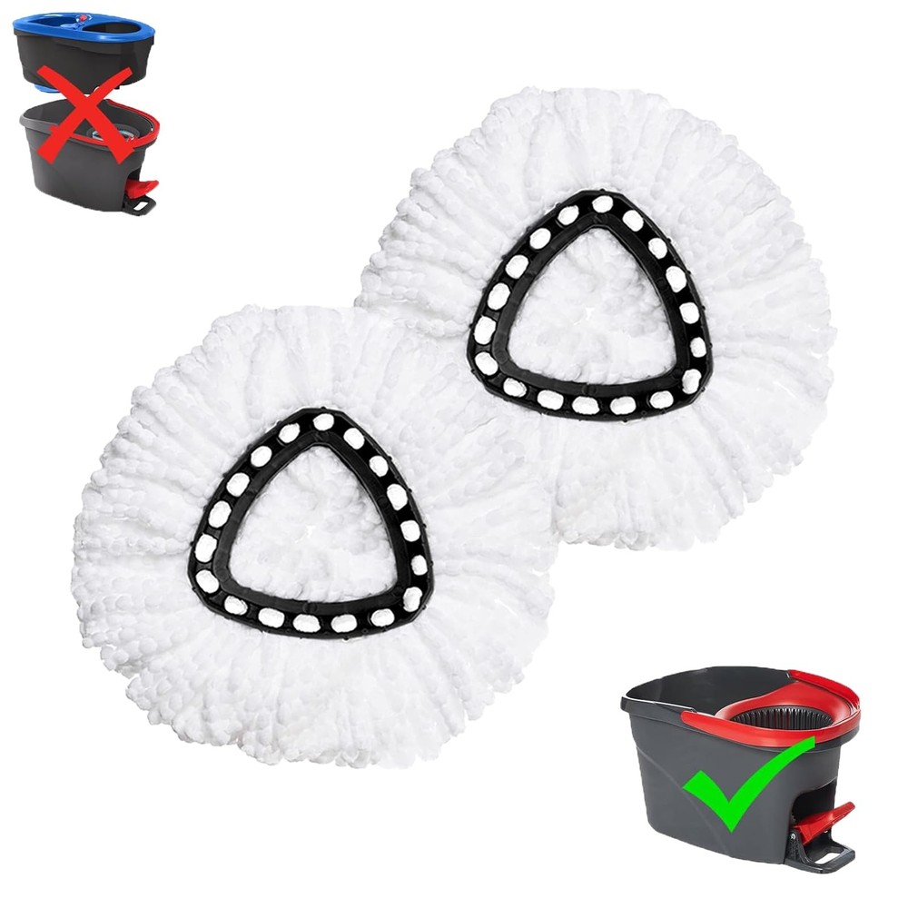 2 Pack Spin Mop Heads Ocedar EasyWring Microfiber Replacement Mop Refills