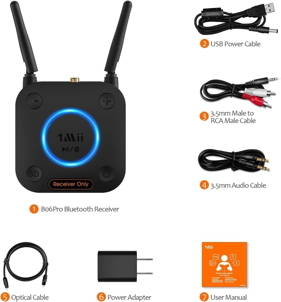 Upgraded Long Range Bluetooth Receiver - HiFi Wireless Audio