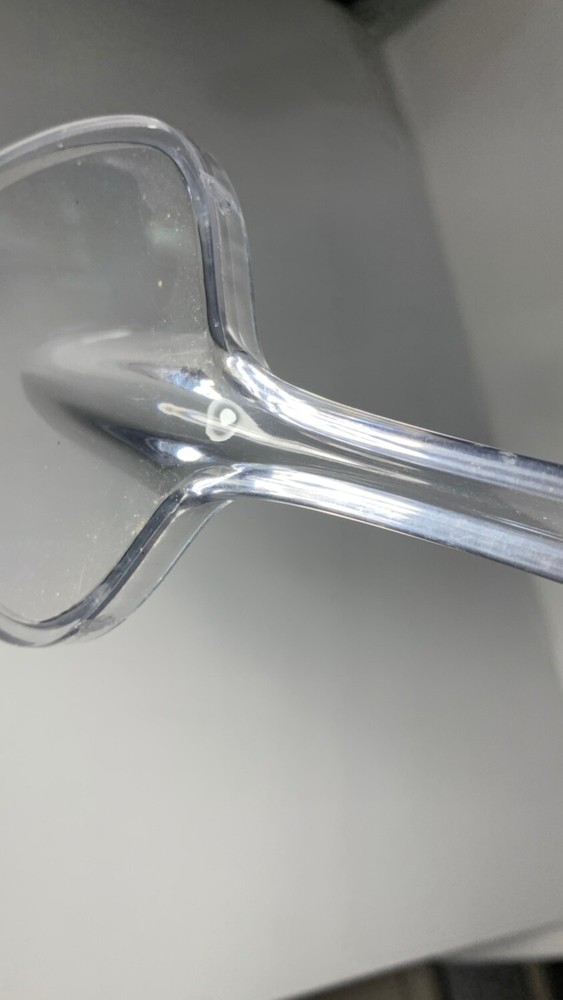 Clear Plastic Spatula for Mixing whatever has edge around edge