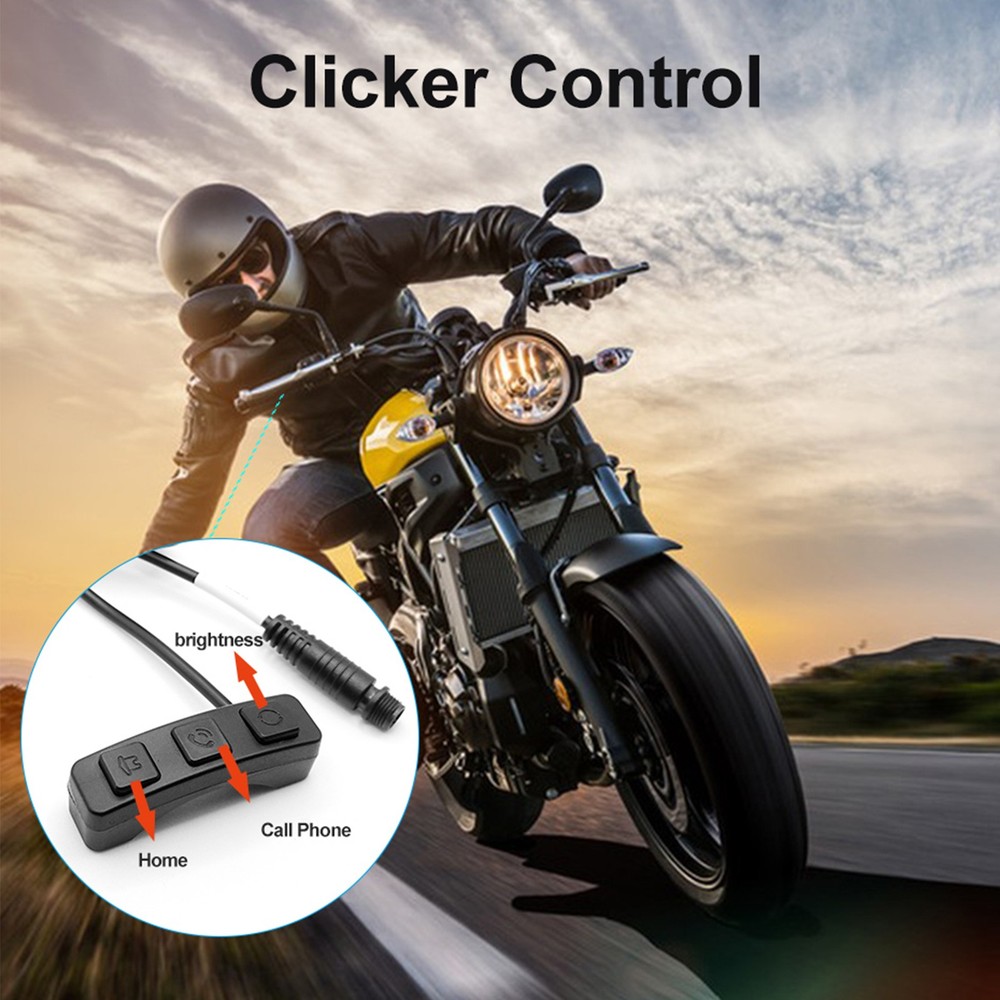 Wireless Motorcycle CarPlay Android Auto 6.25" Touch Screen GPS Navigation+TPMS