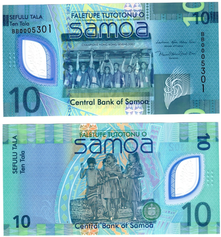 2023 Samoa P48 10 Tala Banknote Polymer UNC