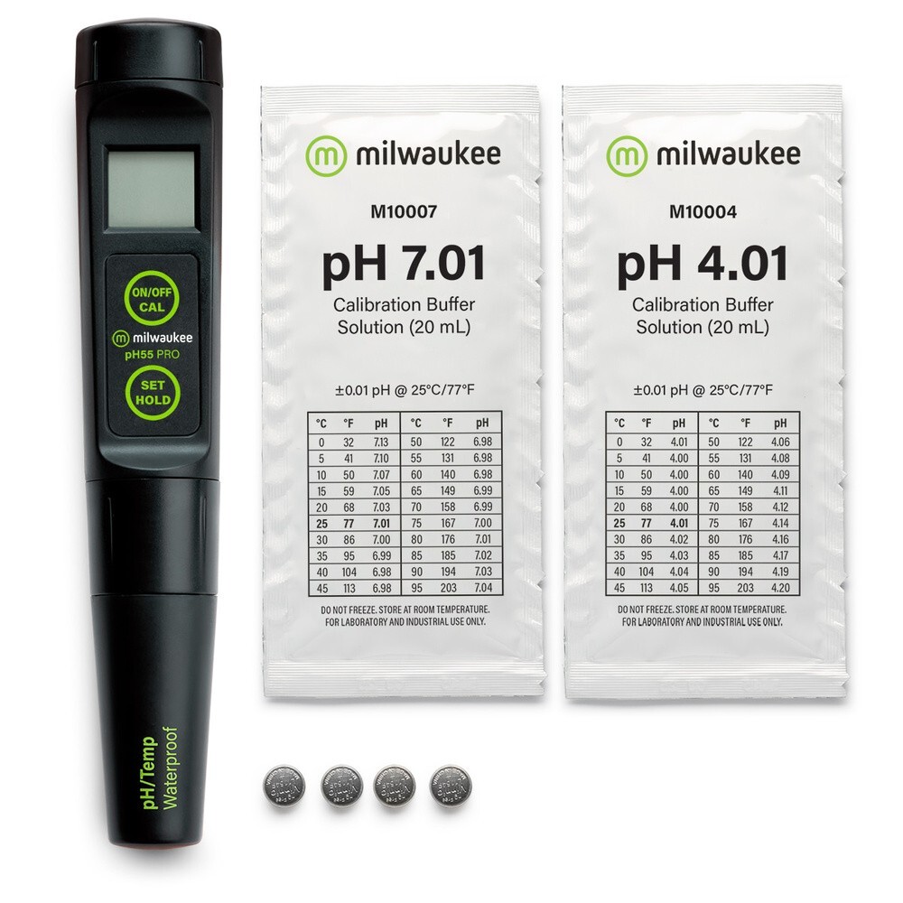 Milwaukee PH55 PRO Waterproof pH & Temperature Tester with ATC & Replaceable Pro