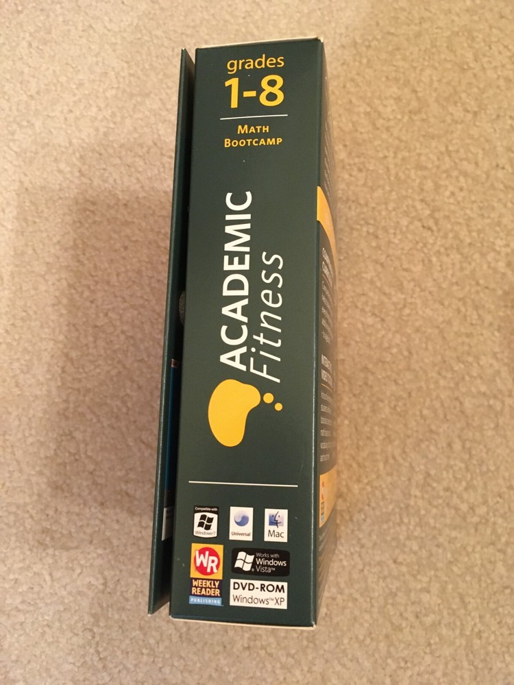 NEVER USED Math Bootcamp Software for Grades 1-8 Ages 6-14 STILL IN ORIGINAL BOX