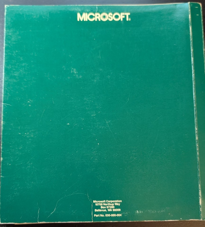 1984 Microsoft Flight Simulator - Information Manuel & Flight Handbook for IBM