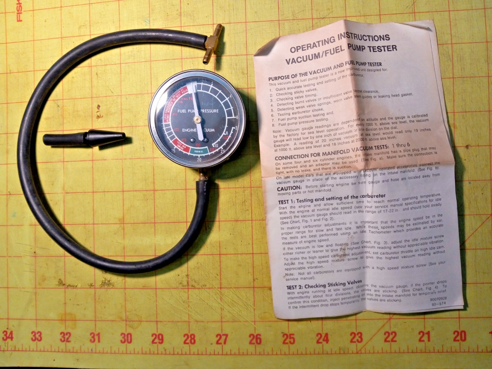 vacuum fuel pump tester kit