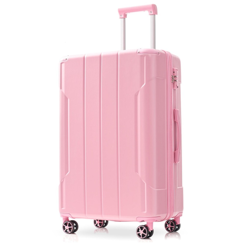 24" Hardshell Checked Luggage ABS Expandable Suitcase W/ TSA Lock