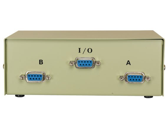 2-way DB9 Manual Data Switch Box, AB Female