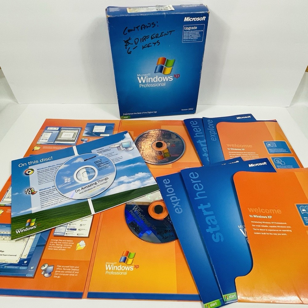 Microsoft Windows XP Professional Upgrade w/ Service Pack 1 Big Box Software