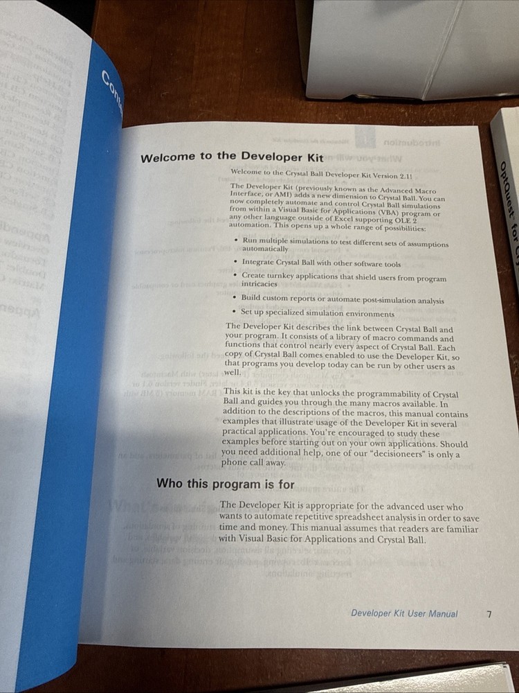 Decisioneering Crystal Ball Software Windows Version 4.0g Tutorials CD Books