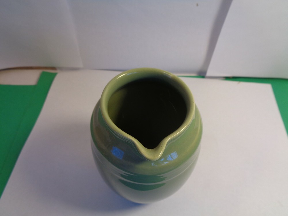 Dansk 4 3/8" Green Celadon Creamer, Maple Leaf Mark (Used/EUC)