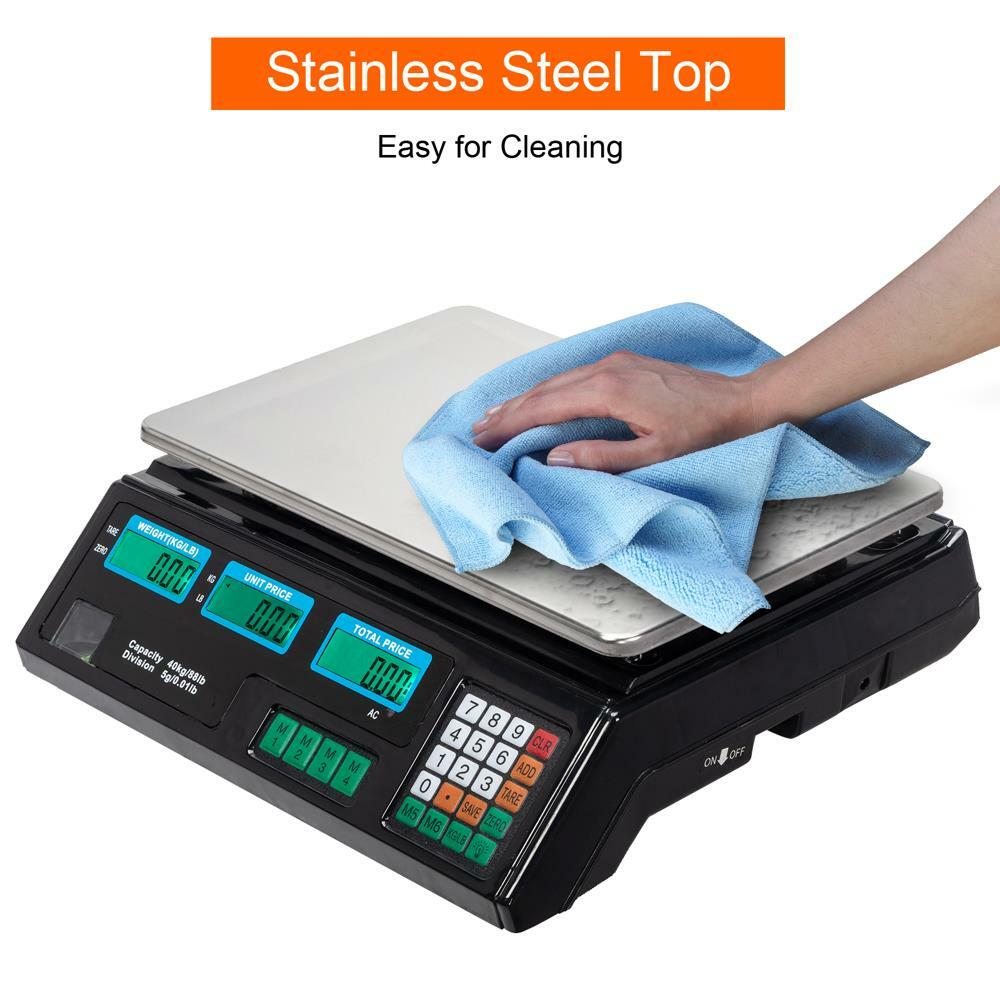 88lb 40kg Digital Scale Computing Price Electronic Counting Weight HD Backlit