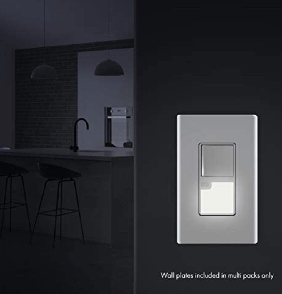 Topgreener TG115SGL White Single Pole Decorator Switch with Guide Light