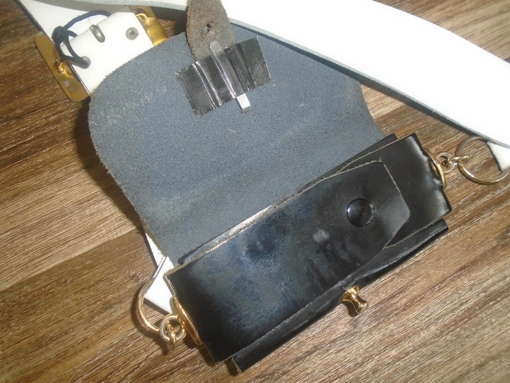 BRITISH ARMY ISSUE SILVER BRAID WITH BLACK SWORD SLING ONE SHORT ONE LONG