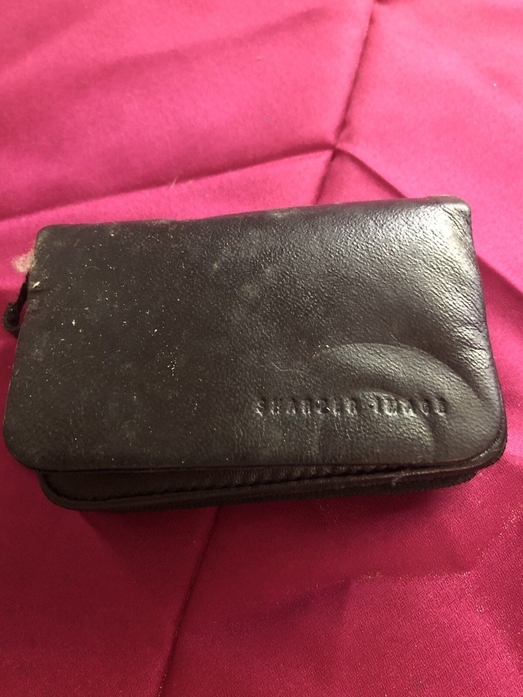 Sharper Image Sliding Pocket Binoculars Leather Case Lightweight Theatre