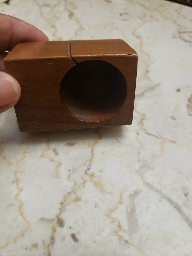 Vintage Wooden Stamp Roll Desktop Dispenser