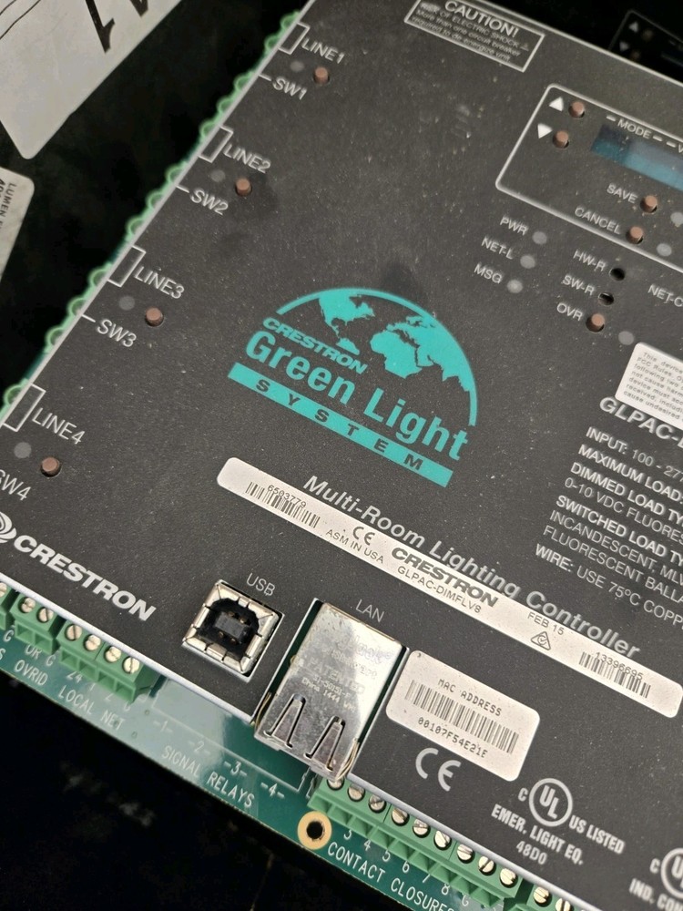 CRESTRON Greenlight System GLPAC-DIMFLV Series