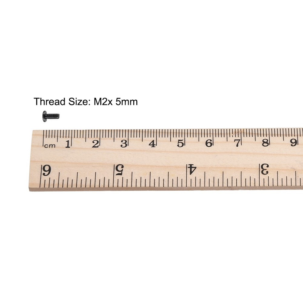 50pcs M2 x 5mm Laptop Notebook Computer Screws Phillips Head Screw Black
