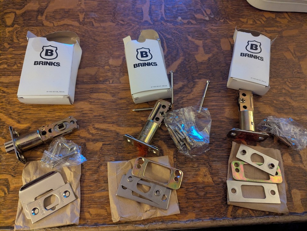 3 Brinks Deadbolt Latch Mechanisms New In Boxes
