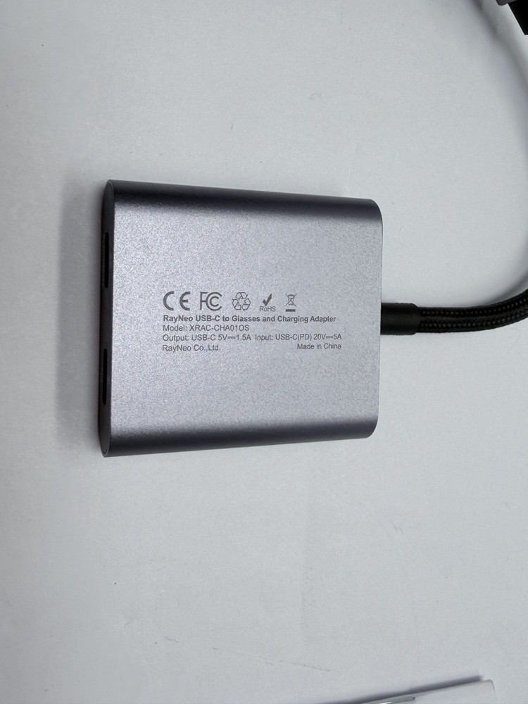 RayNeo USB-C to Glasses & Charging Adapter