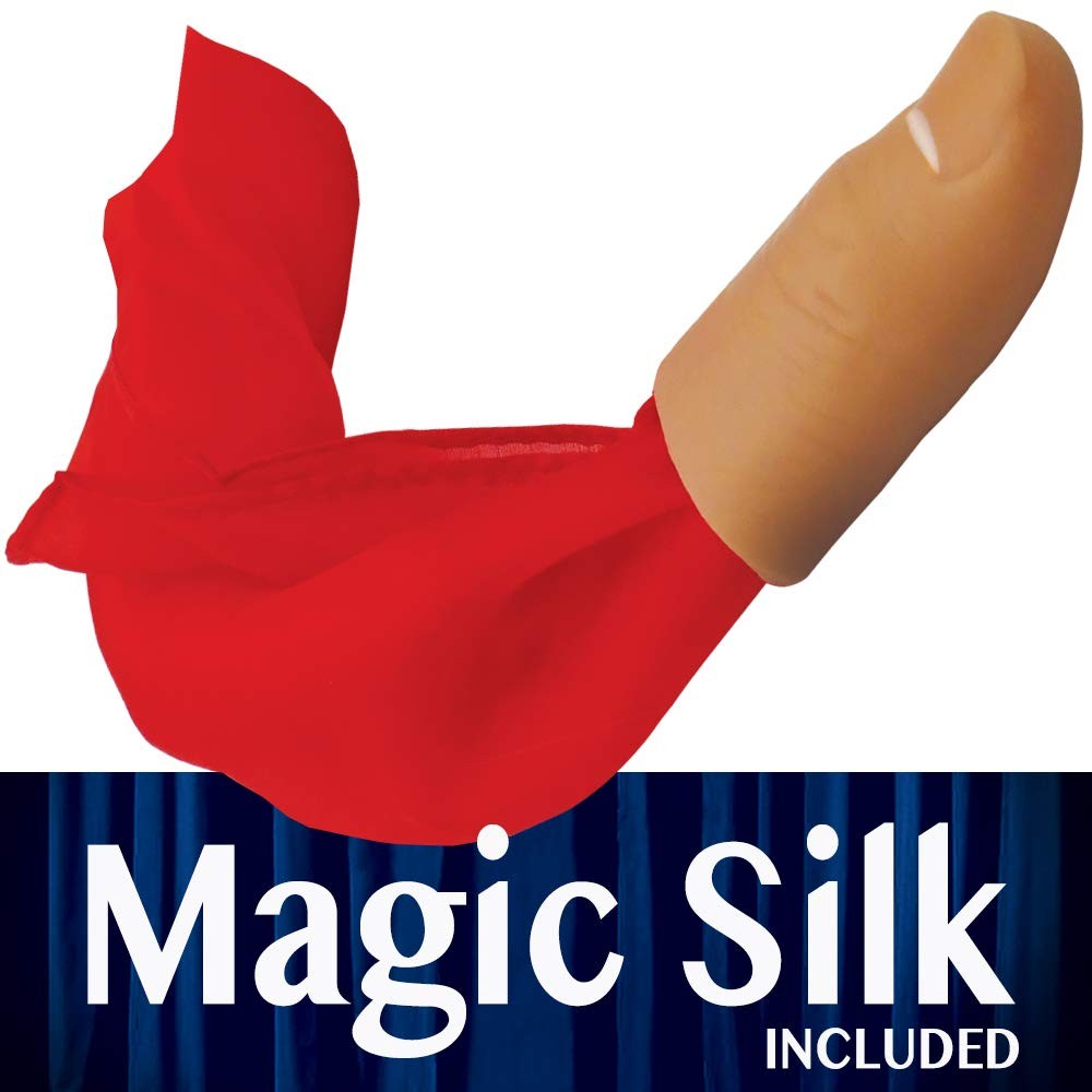 Magic Makers Trick Thumb Tip with Red Silk - Reality Thumbtip Edition